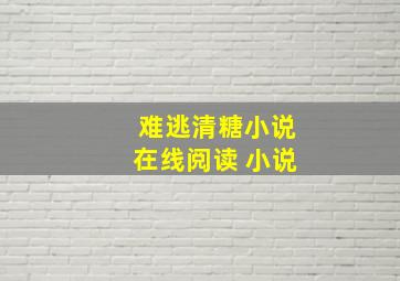 难逃清糖小说在线阅读 小说